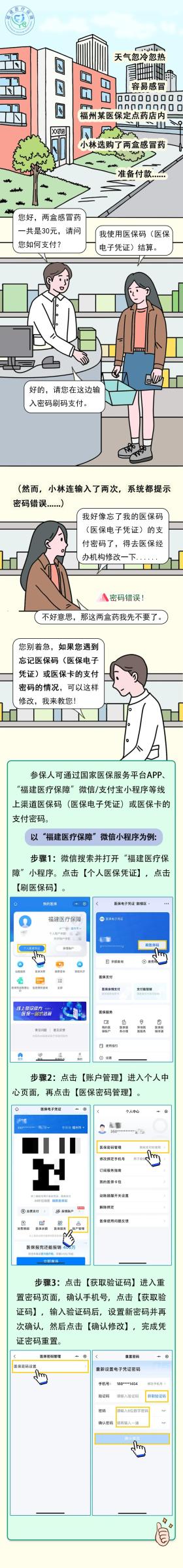 医保在身边｜使用医保码刷码支付，却提示密码错误？解决方法很简单→