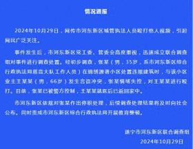 “城管执法人员殴打他人”？官方通报：张某，停职