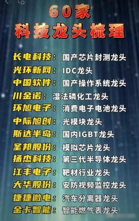 全球第一、国内第一的科技龙头企业盘点！A股顶尖科技龙头盘点！